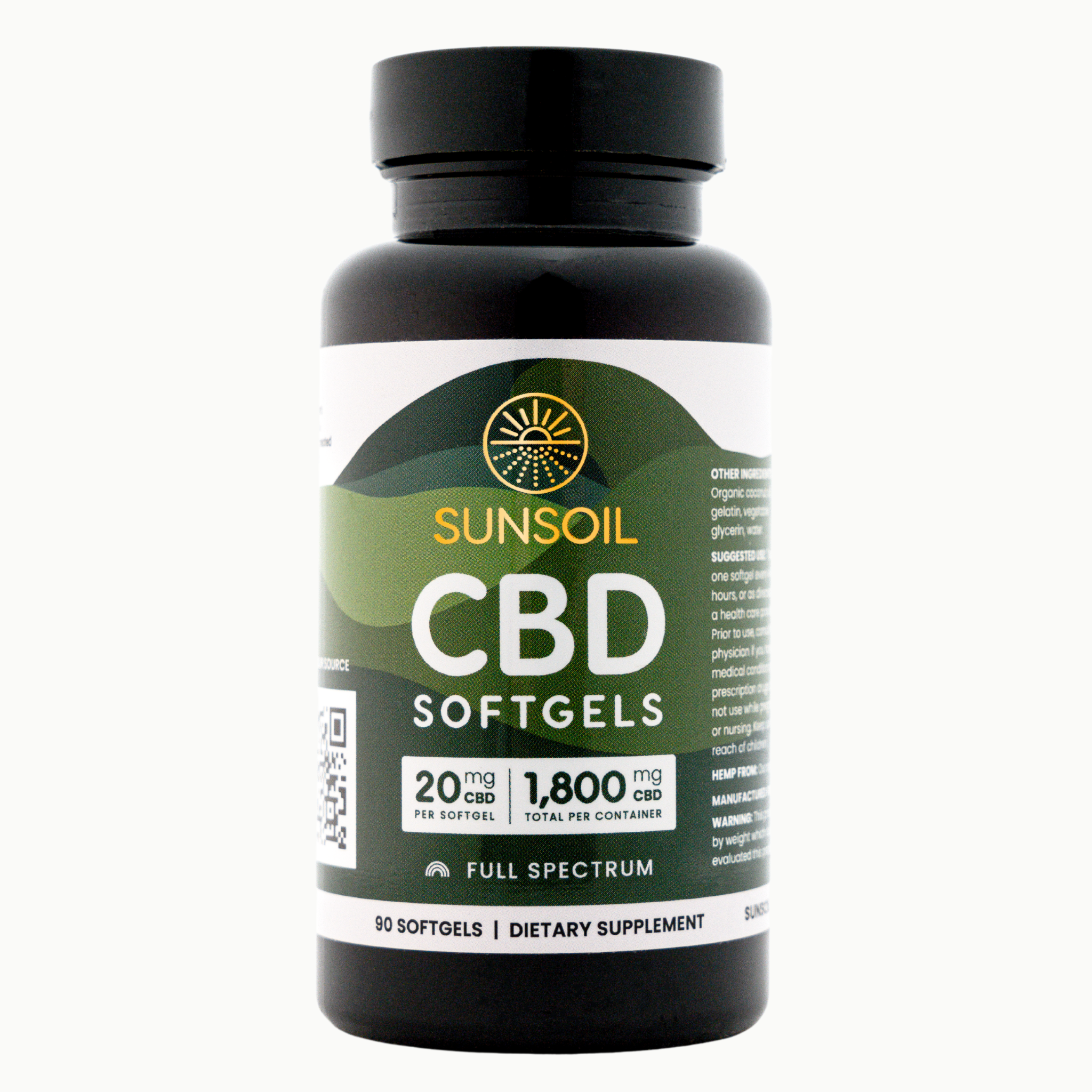 CBD Softgels | 90 count (1,800 MG) – Sunsoil