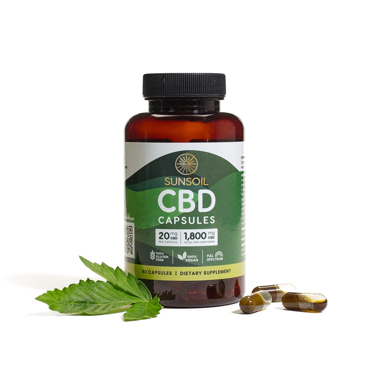 CBD Vegan Capsules | 90 Count (1,800 MG) – Sunsoil