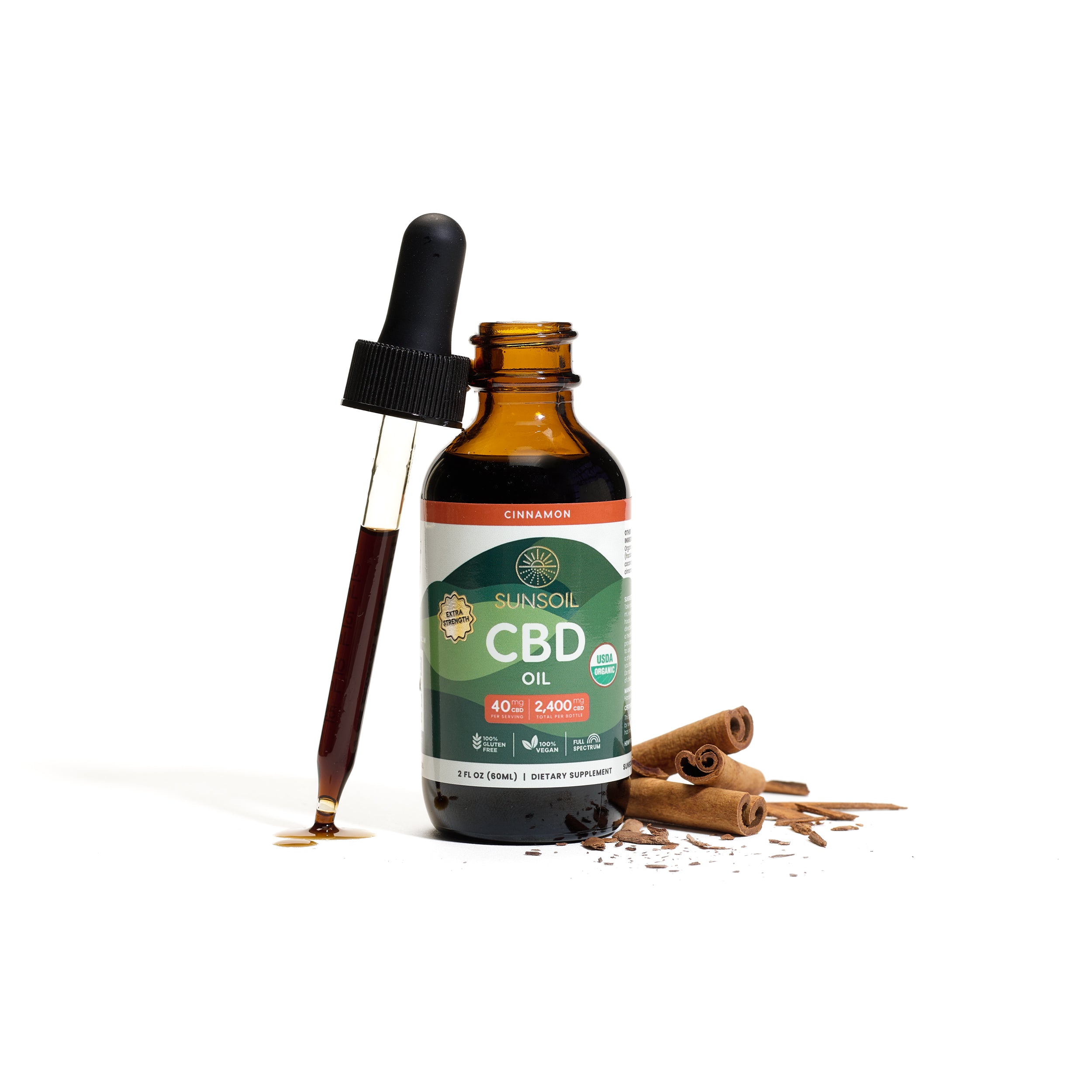 Regular Strength CBD Oil, Cinnamon