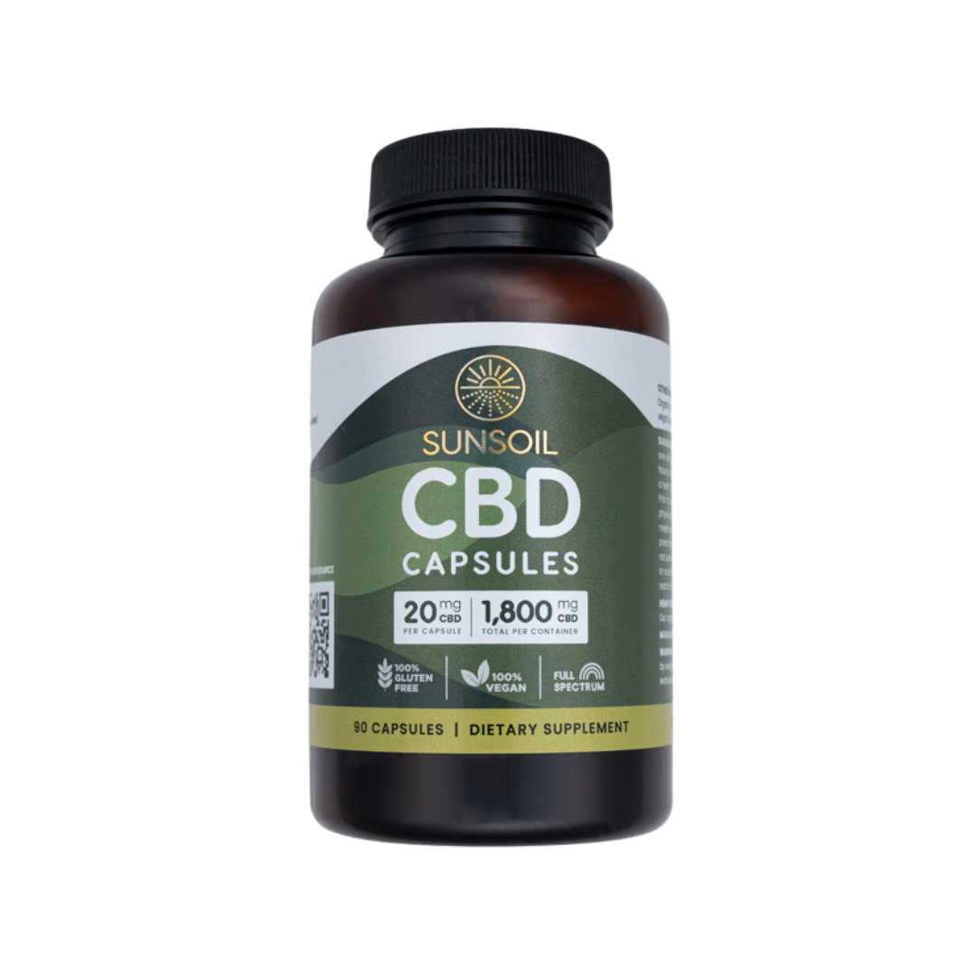Vegan Capsules, 90 Count, 20mg Organic CBD