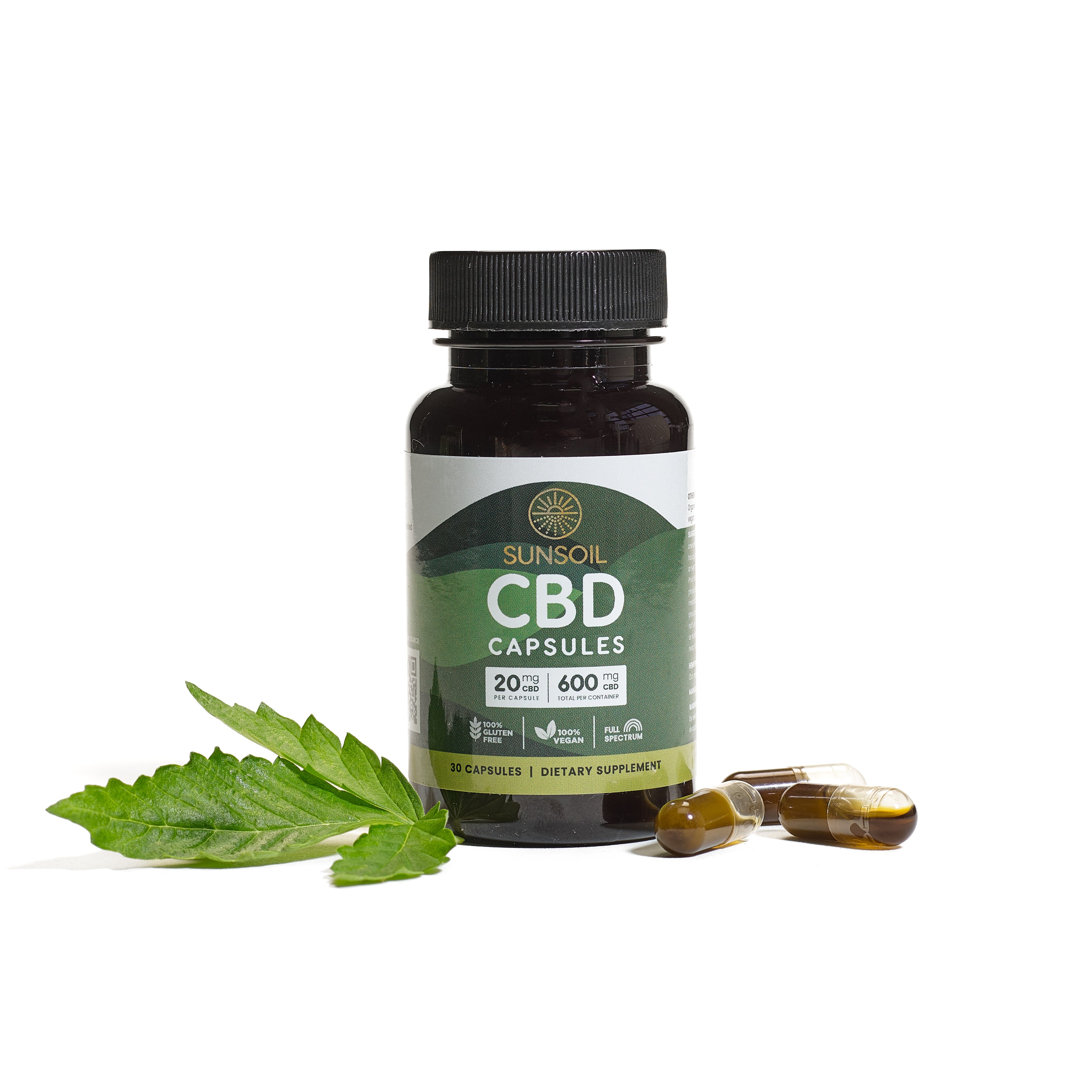 Vegan CBD Capsules, 30 Count