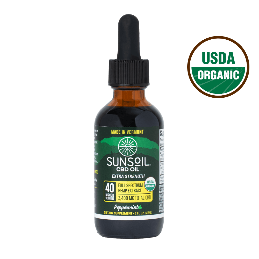 Peppermint CBD Oil, Extra Strength - Sunsoil